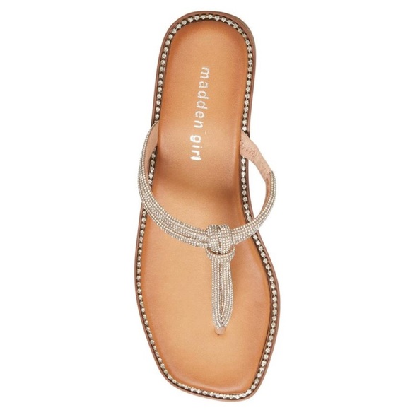 MADDEN GIRL Silver Crystal HOLIS Thong Sandals NWT 8 - Picture 5 of 6